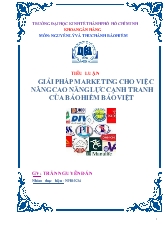 Tiểu luận Giải pháp marketing cho việc nâng cao năng lực cạnh tranh của bảo hiểm Bảo Việt