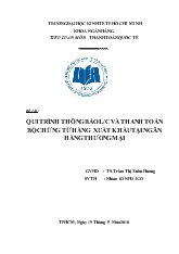 Tiểu luận Qui trình thông báo l/c và thanh toán bộ chứng từ hàng xuất khẩu tại ngân hàng thương mại