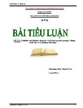 Tiểu luận Tình hình xuất khẩu lao động của Việt Nam trong thời gian qua. Những vấn đề đặt ra và giải pháp khắc phục