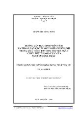 Luận văn Hướng dẫn học sinh phân tích và thảo luận các tầng ý nghĩa nhân sinh trong quá trình dạy học truyện ngắn “chiếc thuyền ngoài xa” của Nguyễn Minh Châu