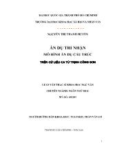Luận văn Ẩn dụ tri nhận mô hình ẩn dụ cấu trúc trên cứ liệu ca từ Trịnh Công Sơn