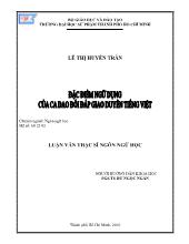 Luận văn Đặc điểm ngữ dụng của ca dao đối đáp giao duyên tiếng việt