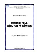 Luận văn Ngôn ngữ chát: tiếng việt và tiếng anh