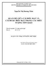 Luận văn Quan hệ giữa cái biểu đạt và cái được biểu đạt trong các biểu tượng tôn giáo