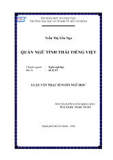 Luận văn Quán ngữ tình thái trong tiếng Việt