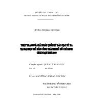 Luận văn Thực trạng và giải pháp quản ký đào tạo từ xa tại trương đại học mở bán công tp Hồ Chí Minh giai đoạn 2005-2010