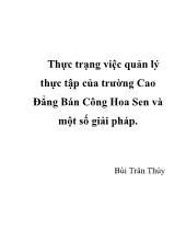 Luận văn Thực trạng việc quả thực tập của trường Cẳng Bán Công Hoa Se một số giải pháp