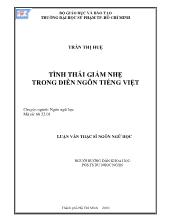 Luận văn Tình thái giảm nhẹ trong diễn ngôn tiếng việt