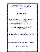 Luận văn Ước lượng giá trị kinh tế vận tải thủy