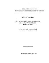 Luận văn Xây dựng chiến lược kinh doanh của Công ty cổ phần 32 đến năm 2020