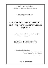 Luận văn Nghiên cứu lý thuyết hành vi trên thịtrường chứng khoán Việt Nam