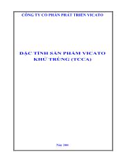 Báo cáo Đặc tỉnh sản phẩm vicato khử trùng (TCCA)