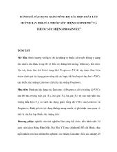 Đánh giá tác dụng giảm nồng độ các hợp chất lưu huỳnh bay hơi của thuốc súc miệng listerine ® và thuốc súc miệng proginvex ®