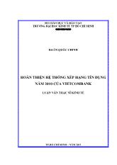 Đề tài Hoàn thiện hệ thống xếp hạng tín dụng năm 2010 của Vietcombank