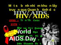 Đề tài Một số bệnh nhiễm khuẩn lây truyền qua quan hệ tình dục HIV/AIDS
