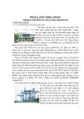 Đề tài Tính toán, thiết kế và lắp dựng cầu chuyển tải chuyên dùng xếp dỡ container, sức nâng Q = 65 Tf tải Cảng trung chuyển Cái Mép – Công ty Tân Cảng Sài Gòn