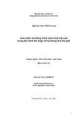 Luận văn Hoàn thiện hệ thống chính sách thuế Việt Nam trong tiến trình hội nhập với hệ thống thuế thế giới