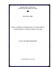 Luận văn Nâng cao hiệu quảkinh doanh tại Tổng Công Ty Cổ Phần Khoan Và Dịch Vụ Khoan Dầu Khí