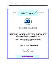 Luận văn Phát triển dịch vụ ngân hàng tại các ngân hàng thương mại Việt Nam