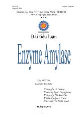 Tiểu luận Enzyme Amylase