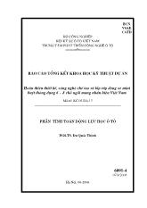 Báo cáo Hoàn thiện thiết kế, công nghệ chế tạo và lắp ráp dòng xe mini buýt thông dụng 6 -8 chỗ ngồi mang nhãn hiệu Việt Nam