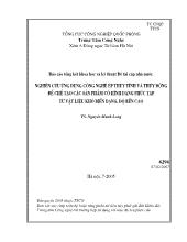 Báo cáo Nghiên cứu ứng dụng công nghệép thủy tĩnh và thủy động để chế tạo các sản phẩm có hình dạng phức tạp từ vật liệu khó biến dạng, độ bền cao