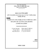 Đề tài Nghiên cứu công nghệ sản xuất thép mác c50pa dùng để chế tạo nòng súng bộ binh cỡ nhỏ 5,56-7,62mm