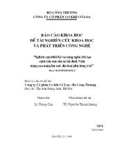 Đề tài Nghiên cứu thiết kế và công nghệ chế tạo cụm cầu sau của xe tải dưới 3 tấn nâng cao năng lực nội địa hoá phụ tùng ô tô