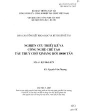Đề tài Nghiên cứu thiết kế và công nghệ chế tạo tàu thủy chở xi nmawng rời 10000 tấn