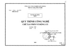 Đề tài Quy trình công nghệ chế tạo phôi vỏ động cơ