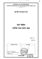 Đề tài Quy trình kiểm tra siêu âm