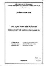 Đề tài Ứng dụng phần mềm Autoship trong thiết kết đường hình dáng 3D
