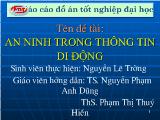 Báo cáo An ninh trong thông tin di động