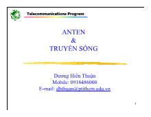 Đề tài Anten & truyền sóng