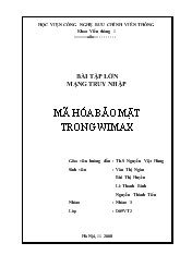 Đề tài Mã hóa bảo mật trong Wimax