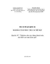 Đề tài Nghiên cứu xây dựng thuật toán mã khối an toàn hiệu quả