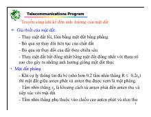 Đề tài Truyền sóng khi kể đến ảnh hưởng của mặt đất