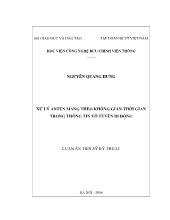Luận án Xử lý anten mảng theo không gian-Thời gian trong thông tin vô tuyến di động