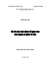 Luận văn Tối ưu hoá gán kênh cố định cho các mạng di động tế bào
