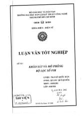 Luận văn Khảo sát và mô phỏng bộ lọc số FIR