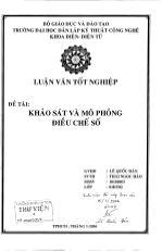 Luận văn Khảo sát và mô phỏng điều chế số