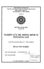 Luận văn Nghiên cứu hệ thống định vị ô tô bằng GPS