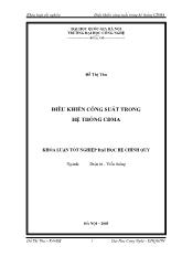 Khóa luận Điều khiển công suất trong hệthống CDMA