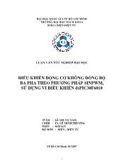 Luận văn Điều khiển động cơ không đồng bộ ba pha theo phương pháp sinpwm, sử dụng vi điều khiển dspic30f6010