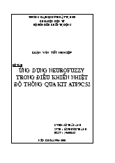 Luận văn Ứng dụng neurofuzzy trong điều khiển nhiệt độ thông qua kit at89c52