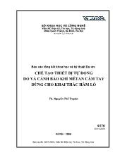Báo cáo Chế tạo thiết bị tự động đo và cảnh báo khí meetan cầm tay dùng cho khai thác hầm lò