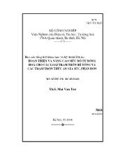 Báo cáo Hoàn thiện và nâng cao mức độ tự động hoá cho các loại trạmtrộn bê tông và các trạm trộn thức ăn gia súc, phân bón