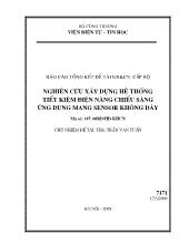 Báo cáo Nghiên cứu xây dựng hệ thống tiết kiệm điện năng chiếu sáng ứng dụng mạng sensor không dây