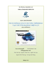 Báo cáo Phần mềm quản lý chương trình đào tạo trường đại học điện lực