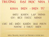 Đề tài Điều Khiển Đài Phun Nước